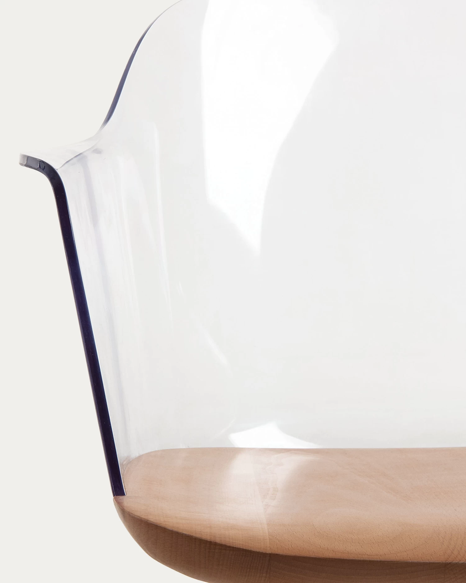 Bjorg Transparent And Solid Beech Chair | Kave Home 5 Bjorg Transparent And Solid Beech Chair | Kave Home - Image 3