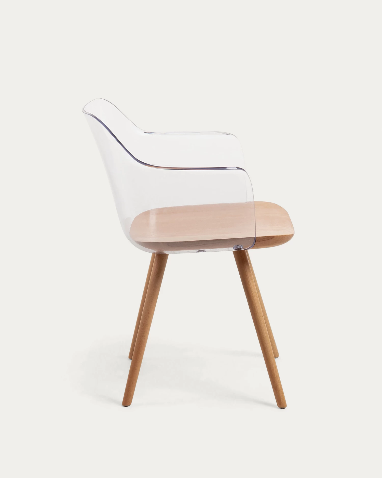 Bjorg Transparent And Solid Beech Chair | Kave Home 6 Bjorg Transparent And Solid Beech Chair | Kave Home - Image 4