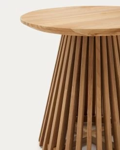 Jeanette Round Solid Teak Wood Side Table à 50 Cm | Kave Home 12 Jeanette Round Solid Teak Wood Side Table à 50 Cm | Kave Home -Quality Furniture Store CC0623M47 1D02
