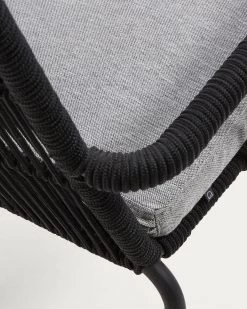 Samanta Stackable Chair Made From Black Cord And Galvanised Steel Legs. | Kave Home 11 Samanta Stackable Chair Made From Black Cord And Galvanised Steel Legs. | Kave Home -Quality Furniture Store CC0717S01 1D01