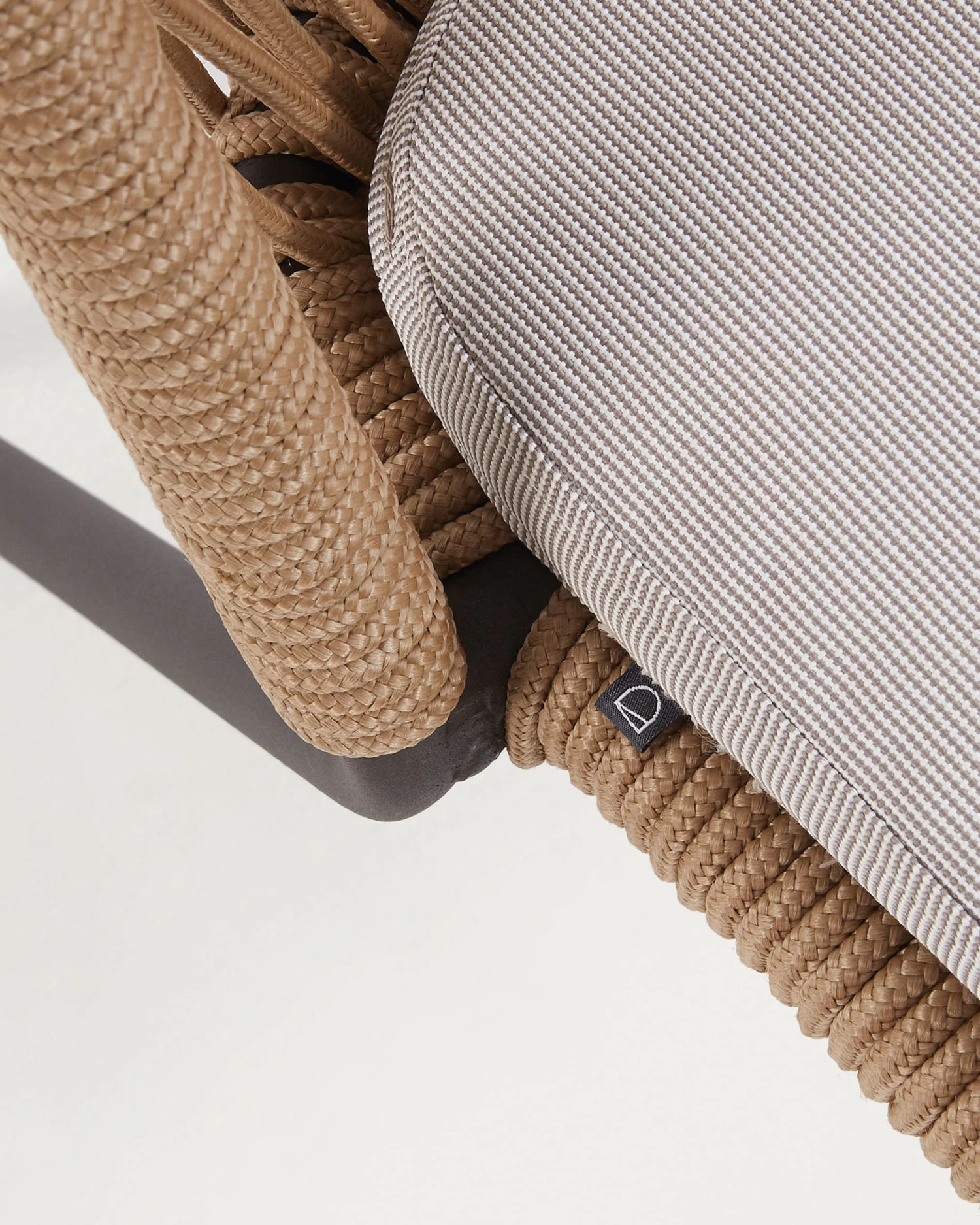 Shann Stackable Chair In Beige Cord And Galvanised Steel Legs | Kave Home 5 Shann Stackable Chair In Beige Cord And Galvanised Steel Legs | Kave Home - Image 3