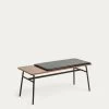 Carabel Bench In Steel And Walnut Veneer 100 Cm | Kave Home 2 Carabel Bench In Steel And Walnut Veneer 100 Cm | Kave Home -Quality Furniture Store CC0757M46 1V01