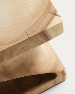 Hakon Solid Rain Tree Wood Side Table With Carved Interior 30 X 30 Cm | Kave Home 11 Hakon Solid Rain Tree Wood Side Table With Carved Interior 30 X 30 Cm | Kave Home -Quality Furniture Store CC0801M46 1D01