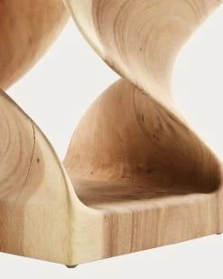 Hakon Solid Rain Tree Wood Side Table With Carved Interior 30 X 30 Cm | Kave Home 13 Hakon Solid Rain Tree Wood Side Table With Carved Interior 30 X 30 Cm | Kave Home -Quality Furniture Store CC0801M46 1D02