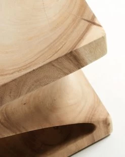 Hakon Solid Rain Tree Wood Side Table With Carved Interior 30 X 30 Cm | Kave Home 14 Hakon Solid Rain Tree Wood Side Table With Carved Interior 30 X 30 Cm | Kave Home -Quality Furniture Store CC0801M46 1V02