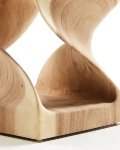 Hakon Solid Rain Tree Wood Side Table With Carved Interior 30 X 30 Cm | Kave Home 15 Hakon Solid Rain Tree Wood Side Table With Carved Interior 30 X 30 Cm | Kave Home -Quality Furniture Store CC0801M46 1V03