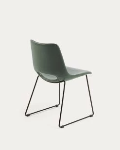 Zahara Green Chair With Steel Legs With Black Finish | Kave Home 13 Zahara Green Chair With Steel Legs With Black Finish | Kave Home -Quality Furniture Store CC0826U06 1V03