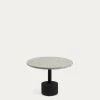 Delano Grey Terrazzo Side Table With Steel Legs In A Black Finish Ã 55 Cm | Kave Home