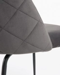 Ivonne Grey Velvet Chair | Kave Home -Quality Furniture Store CC0854J15 1D01