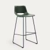 Green Synthetic Leather Zahara Barstool Height 76 Cm | Kave Home -Quality Furniture Store CC0912U06 1V01