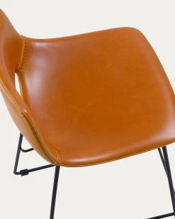 Brown Synthetic Leather Zahara Height 65 Cm | Kave Home -Quality Furniture Store CC0912U10H 1D01