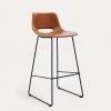 Brown Synthetic Leather Zahara Barstool Height 76 Cm | Kave Home -Quality Furniture Store CC0912U10 1V01