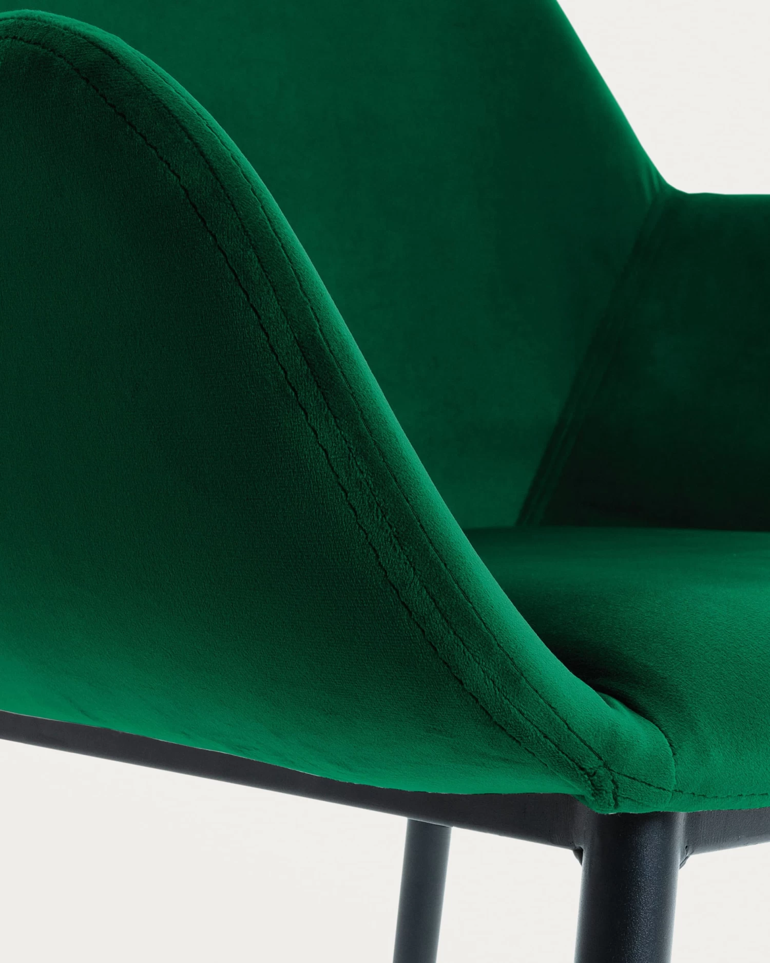 Konna Green Velvet Chair | Kave Home 5 Konna Green Velvet Chair | Kave Home - Image 3