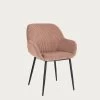 Konna Chair In Pink Wide Seam Corduroy | Kave Home 1 Konna Chair In Pink Wide Seam Corduroy | Kave Home -Quality Furniture Store CC0934LN24 1V01