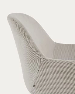 Konna Light Grey Corduroy Chair | Kave Home -Quality Furniture Store CC0934PN14 1D02