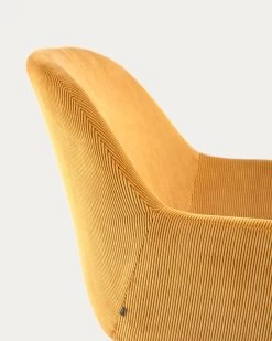 Konna Mustard Corduroy Chair | Kave Home -Quality Furniture Store CC0934PN81 1D02