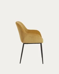 Konna Mustard Corduroy Chair | Kave Home -Quality Furniture Store CC0934PN81 1V02