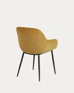 Konna Mustard Corduroy Chair | Kave Home -Quality Furniture Store CC0934PN81 1V03