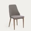 Rosie Light Grey Chair With Solid Ash Legs With Dark Finish | Kave Home -Quality Furniture Store CC0986PK03 1V01
