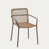 Ellen Stackable Chair In Beige Cord With Galvanised Steel | Kave Home 1 Ellen Stackable Chair In Beige Cord With Galvanised Steel | Kave Home -Quality Furniture Store CC1011J12 1V01