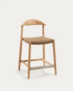 Nina Stool In Solid Acacia Wood Height 62 Cm | Kave Home