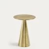 Rhet Metal Side Table With Gold Finish Ã 39 Cm | Kave Home