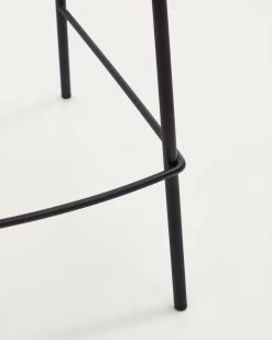 Yvette Light Grey Stool With Steel In A Black Finish Height 65 Cm | Kave Home 14 Yvette Light Grey Stool With Steel In A Black Finish Height 65 Cm | Kave Home -Quality Furniture Store CC1081VD14H 1D03