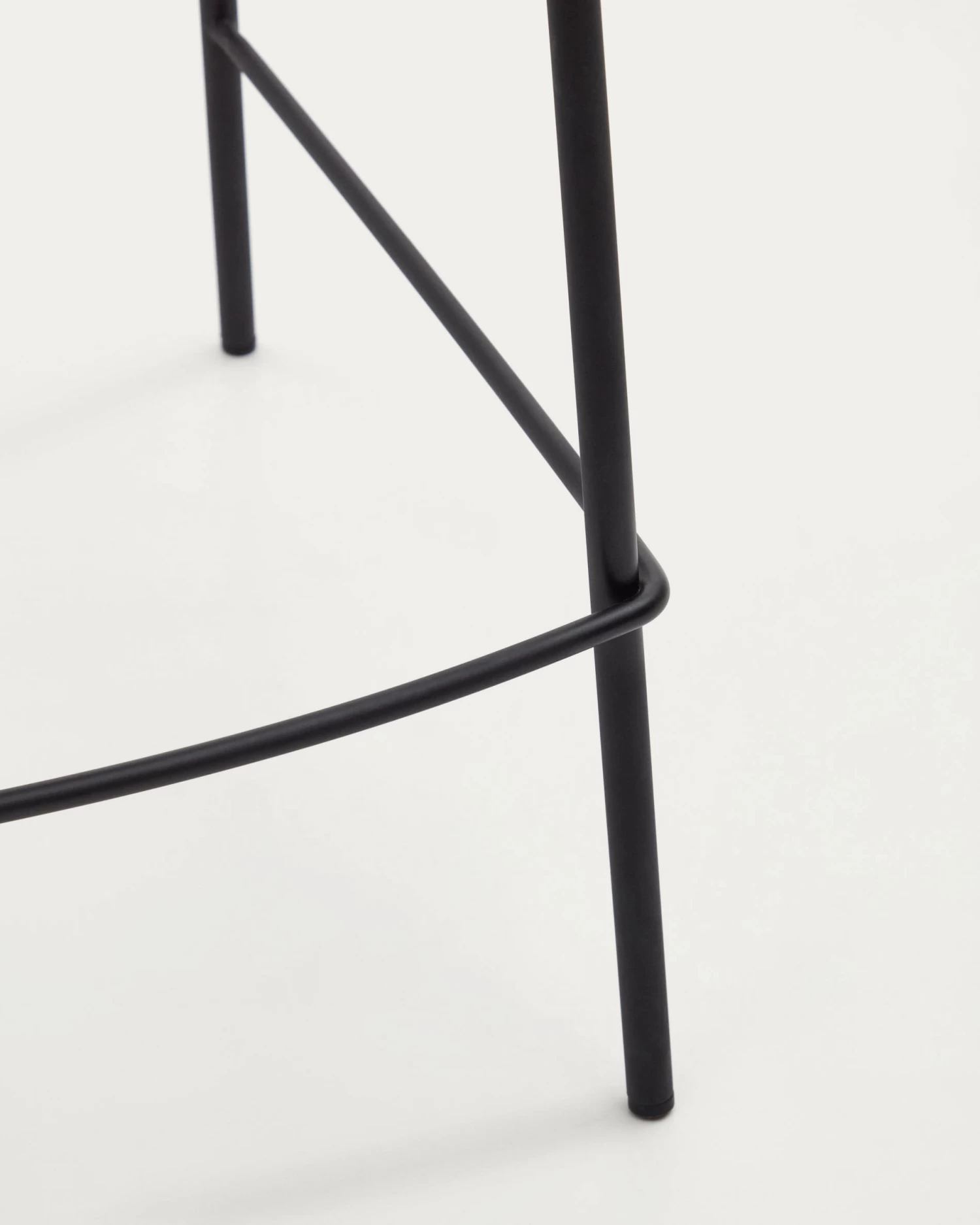 Yvette Light Grey Stool With Steel In A Black Finish Height 65 Cm | Kave Home 7 Yvette Light Grey Stool With Steel In A Black Finish Height 65 Cm | Kave Home - Image 5