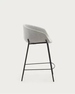 Yvette Light Grey Stool With Steel In A Black Finish Height 65 Cm | Kave Home 13 Yvette Light Grey Stool With Steel In A Black Finish Height 65 Cm | Kave Home -Quality Furniture Store CC1081VD14H 1V02