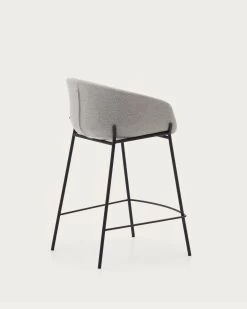 Yvette Light Grey Stool With Steel In A Black Finish Height 65 Cm | Kave Home 15 Yvette Light Grey Stool With Steel In A Black Finish Height 65 Cm | Kave Home -Quality Furniture Store CC1081VD14H 1V03