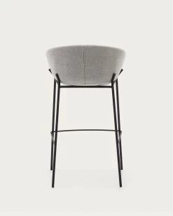 Yvette Light Grey Stool With Steel In A Black Finish Height 65 Cm | Kave Home 17 Yvette Light Grey Stool With Steel In A Black Finish Height 65 Cm | Kave Home -Quality Furniture Store CC1081VD14H 1V05