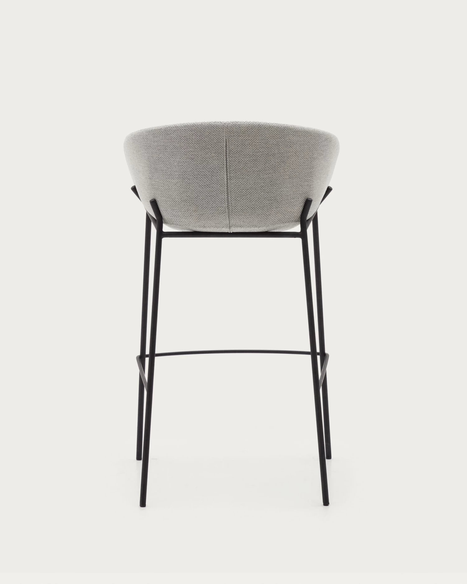 Yvette Light Grey Stool With Steel In A Black Finish Height 65 Cm | Kave Home 10 Yvette Light Grey Stool With Steel In A Black Finish Height 65 Cm | Kave Home - Image 8