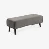 Grey Velvet Dyla Bench 111 Cm | Kave Home -Quality Furniture Store CC1083JU03 1V01