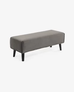 Grey Velvet Dyla Bench 111 Cm | Kave Home