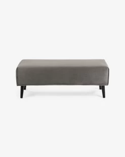 Grey Velvet Dyla Bench 111 Cm | Kave Home -Quality Furniture Store CC1083JU03 1V02