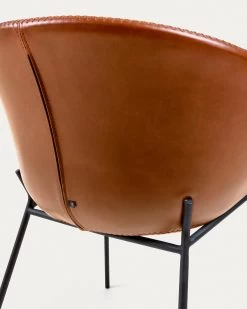 Chair Synthetic Leather Yvette Brown | Kave Home 17 Chair Synthetic Leather Yvette Brown | Kave Home -Quality Furniture Store CC1084U10 1D03