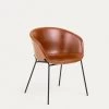 Chair Synthetic Leather Yvette Brown | Kave Home -Quality Furniture Store CC1084U10 1V01