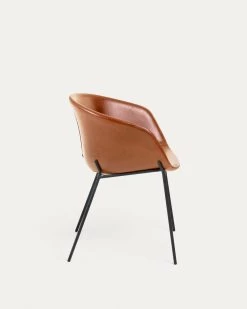 Chair Synthetic Leather Yvette Brown | Kave Home 16 Chair Synthetic Leather Yvette Brown | Kave Home -Quality Furniture Store CC1084U10 1V02
