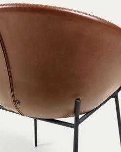 Chair Synthetic Leather Yvette Brown | Kave Home 19 Chair Synthetic Leather Yvette Brown | Kave Home -Quality Furniture Store CC1084U10 1V06
