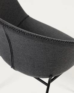 Dark Grey Yvette Armchair | Kave Home 11 Dark Grey Yvette Armchair | Kave Home -Quality Furniture Store CC1084VD15 1D02