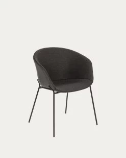 Dark Grey Yvette Armchair | Kave Home