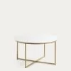 Sheffield Coffee Table In White Marble And Golden Steel Legs à 80 Cm | Kave Home 1 Sheffield Coffee Table In White Marble And Golden Steel Legs à 80 Cm | Kave Home -Quality Furniture Store CC1104PR05 1V01