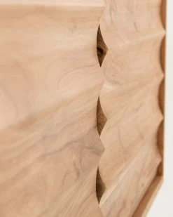 Delsie Solid Acacia Wood 3 Door Sideboard With Black Finish Steel 147 X 81 Cm | Kave Home -Quality Furniture Store CC1129M46 1D02