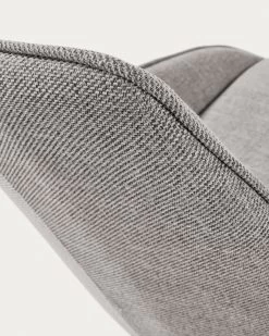 Jenna Light Grey Swivel Chair With Steel Legs With Black Finish | Kave Home -Quality Furniture Store CC1154PK03 1D01