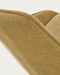 Jenna Mustard Swivel Chair With Steel Legs With Black Finish | Kave Home -Quality Furniture Store CC1154PK81 1D01