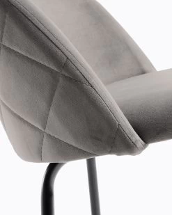 Grey Velvet Ivonne Stool Height 65 Cm | Kave Home -Quality Furniture Store CC1160JU03H 1D02