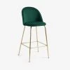 Green Velvet Ivonne Stool Height 65 Cm | Kave Home 1 Green Velvet Ivonne Stool Height 65 Cm | Kave Home -Quality Furniture Store CC1161JU19H 1V01