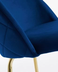 Blue Velvet Ivonne Stool Height 65 Cm | Kave Home -Quality Furniture Store CC1161JU25H 1D02
