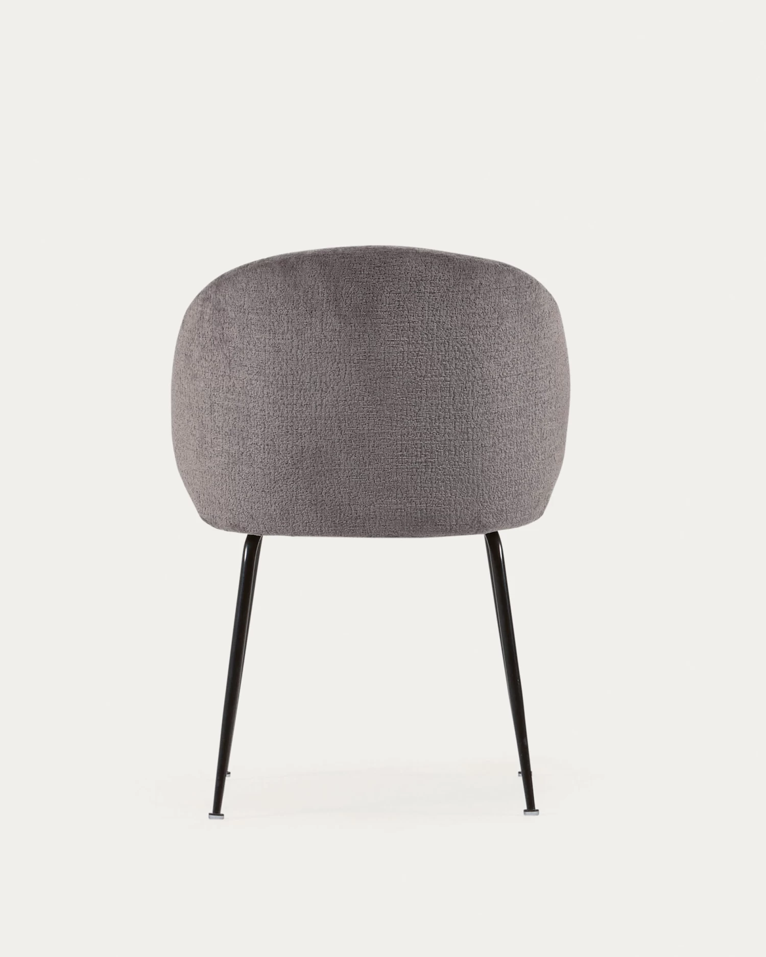 Minna Chenille Chair In Grey With Steel Legs In A Black Finish | Kave Home 10 Minna Chenille Chair In Grey With Steel Legs In A Black Finish | Kave Home - Image 8