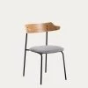 Olympia Stackable Chair In Oak Veneer And Steel With Black Finish | Kave Home -Quality Furniture Store CC1173J03 1V01